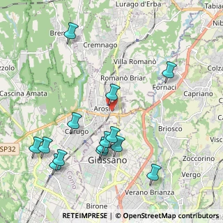 Mappa Via Achille Grandi, 22060 Arosio CO, Italia (2.325)
