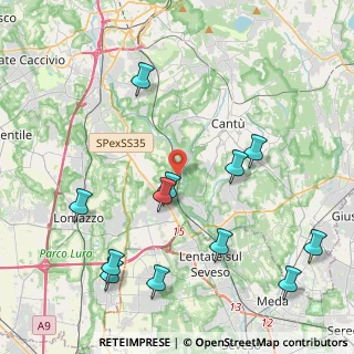 Mappa Via I Maggio, 22063 Cantù CO, Italia (4.85833)
