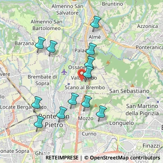 Mappa 24030 Valbrembo BG, Italia (1.99667)