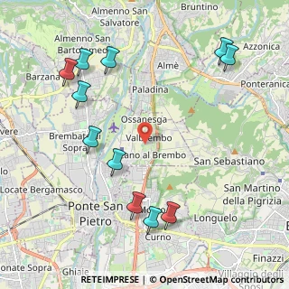 Mappa 24030 Valbrembo BG, Italia (2.48727)
