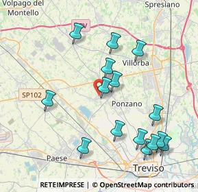 Mappa Via San Bartolomea, 31050 Ponzano Veneto TV, Italia (4.19133)
