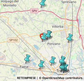 Mappa Via San Bartolomea, 31050 Ponzano Veneto TV, Italia (4.84714)