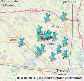 Mappa Via San Bartolomea, 31050 Ponzano Veneto TV, Italia (2.79267)