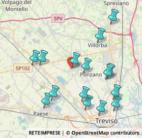 Mappa Via San Bartolomea, 31050 Ponzano Veneto TV, Italia (4.25133)