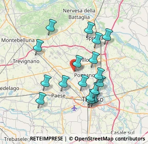 Mappa Via San Bartolomea, 31050 Ponzano Veneto TV, Italia (6.69118)