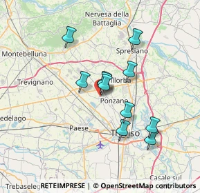 Mappa Via San Bartolomea, 31050 Ponzano Veneto TV, Italia (5.55364)