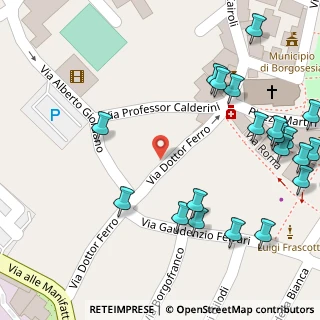 Mappa Via Professor Calderini, 13011 Borgosesia VC, Italia (0.088)