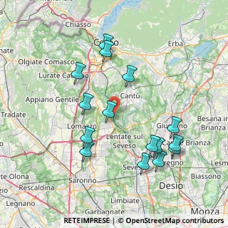 Mappa Via dei Partigiani, 22063 Cantù CO, Italia (7.98067)