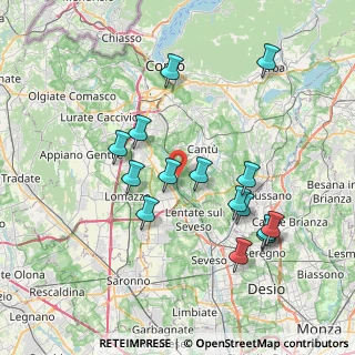 Mappa Via G. Mameli, 22063 Cantù CO, Italia (7.45067)