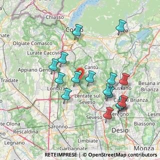 Mappa Via dei Partigiani, 22063 Cantù CO, Italia (7.5575)