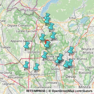 Mappa Via G. Mameli, 22063 Cantù CO, Italia (7.28438)