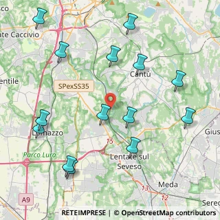 Mappa Via dei Partigiani, 22063 Cantù CO, Italia (4.96786)