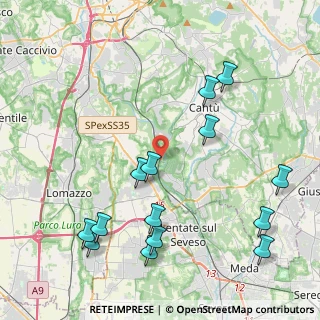Mappa Via dei Partigiani, 22063 Cantù CO, Italia (4.925)