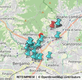 Mappa Via Marzanica, 24124 Bergamo BG, Italia (1.577)