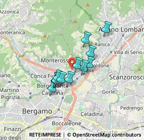 Mappa Via Marzanica, 24124 Bergamo BG, Italia (1.1925)