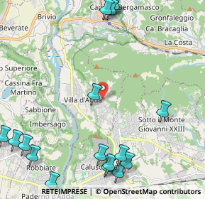 Mappa Via Alzata, 24030 Villa D'adda BG, Italia (3.05706)