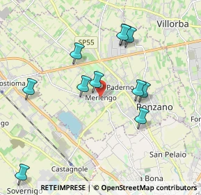 Mappa Vicolo San Bartolomea, 31050 Ponzano Veneto TV, Italia (2.12667)