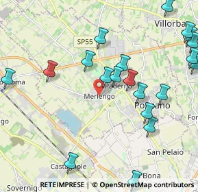 Mappa Vicolo San Bartolomea, 31050 Ponzano Veneto TV, Italia (2.5245)