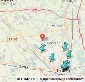 Mappa Vicolo San Bartolomea, 31050 Ponzano Veneto TV, Italia (5.71909)