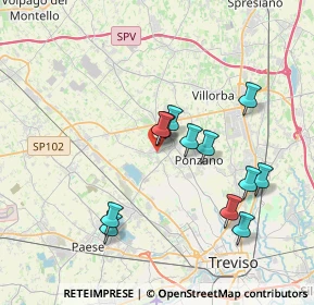 Mappa Vicolo San Bartolomea, 31050 Ponzano Veneto TV, Italia (3.42417)