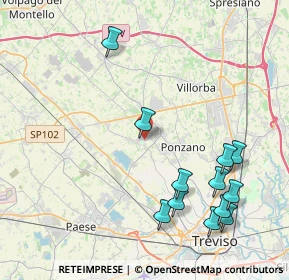 Mappa Vicolo San Bartolomea, 31050 Ponzano Veneto TV, Italia (4.75)