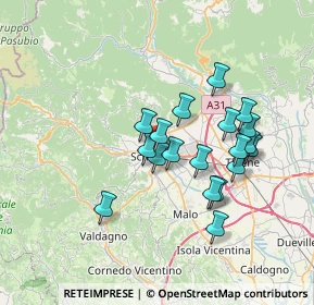 Mappa Via Gabriele D'Annunzio, 36015 Schio VI, Italia (6.05737)