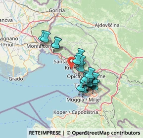 Mappa Strada Costiera, 34151 Grignano TS, Italia (10.0785)