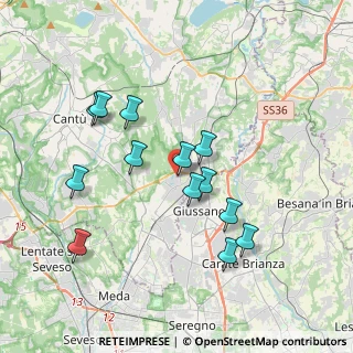 Mappa 22060 Carugo CO, Italia (3.46846)