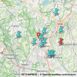 Mappa 22060 Carugo CO, Italia (3.60833)