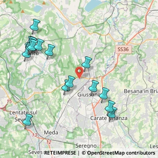 Mappa 22060 Carugo CO, Italia (4.93444)