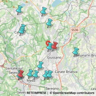 Mappa 22060 Carugo CO, Italia (5.25533)