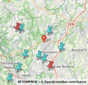 Mappa 22060 Carugo CO, Italia (5.50667)