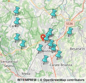 Mappa 22060 Carugo CO, Italia (3.46214)