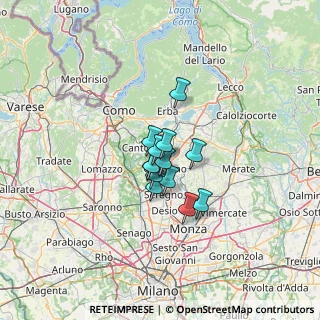 Mappa 22060 Carugo CO, Italia (7.01077)