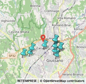Mappa 22060 Carugo CO, Italia (1.48273)