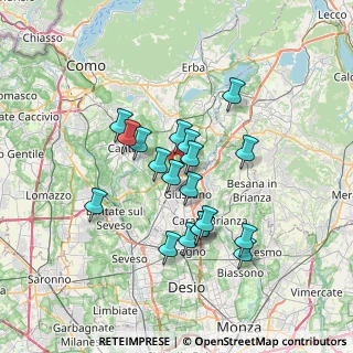 Mappa 22060 Carugo CO, Italia (5.81105)