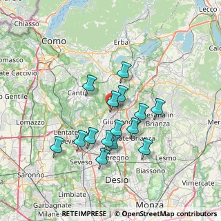 Mappa 22060 Carugo CO, Italia (6.07733)