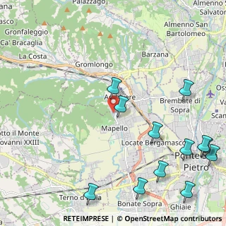 Mappa Via V. Bellini, 24030 Ambivere BG, Italia (2.8925)