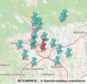 Mappa Via Raffaello Sanzio, 36016 Thiene VI, Italia (6.68778)