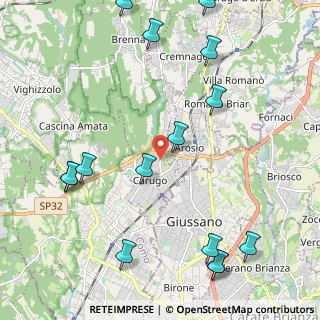 Mappa Viale Rimembranza, 22060 Carugo CO, Italia (2.73733)