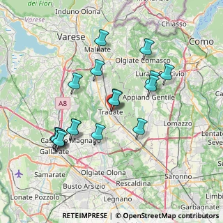 Mappa Villa Comunale of ViaVia Mameli, 21049 Tradate VA, Italia (7.34944)