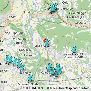Mappa 24030 Villa d'Adda BG, Italia (3.07611)