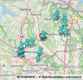 Mappa Via Camillo Benso Conte di Cavour, 21049 Tradate VA, Italia (7.73056)