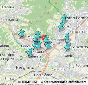 Mappa Via Don Luigi Guanella, 24124 Bergamo BG, Italia (1.38333)