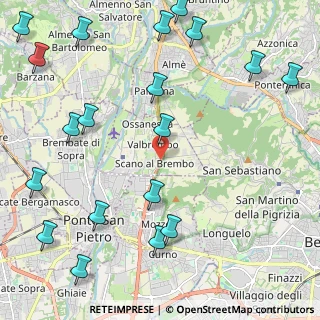 Mappa Via Gian Battista Rubini, 24030 Valbrembo BG, Italia (2.98368)