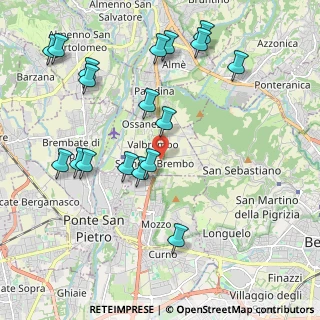 Mappa Via Gian Battista Rubini, 24030 Valbrembo BG, Italia (2.30222)