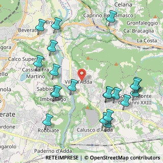 Mappa Via Frigerio Tranquilla, 24030 Villa d'Adda BG, Italia (2.4025)