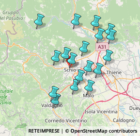 Mappa Piazza Alvise Conte, 36015 Schio VI, Italia (6.66667)