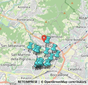 Mappa 24123 Bergamo BG, Italia (1.85556)