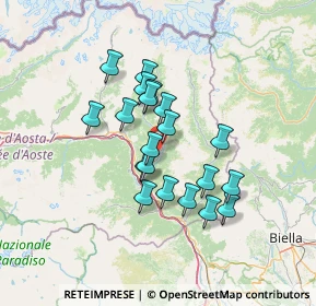 Mappa Frazione Quincod, 11020 Challand-Saint-Anselme AO, Italia (10.7645)